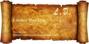 Lenko Dorina névjegykártya